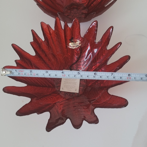 Poinsettia bowl in red - Picture 8 of 8